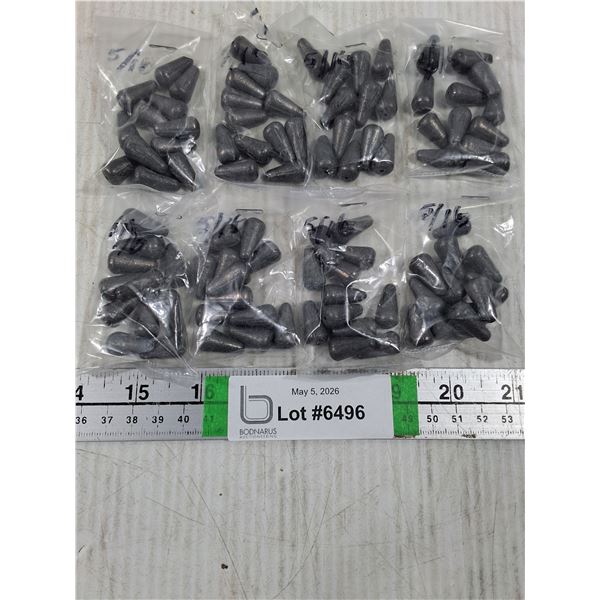 (8) Pkgs. of Lead Fishing Weights- 5/16 oz.