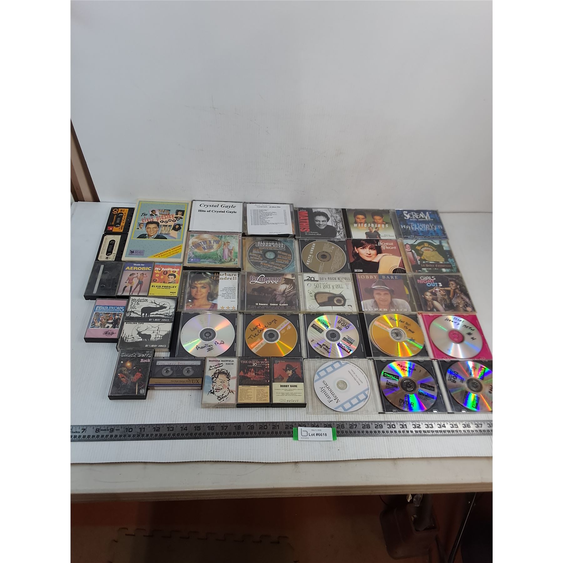 Large Assortment of CD's, DVD's, Cassettes, Dubs - Bodnarus Auctioneering