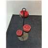 Image 3 : Partylite Glass Tile Vase, 3-Tier Tealight Candle Holder w/Candles - PICK UP