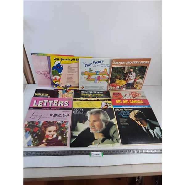 (13) Records - Mostly Kids Themed (Smurfs, Care Bears, Mini-Pops)