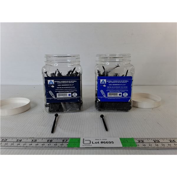 (2) Jars of Drywall Screws- 2.5" & 3"