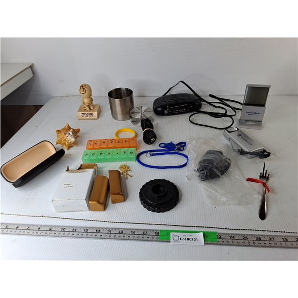 GE Alarm Clock- Powers On, Seashell, Pill Containers, Misc.