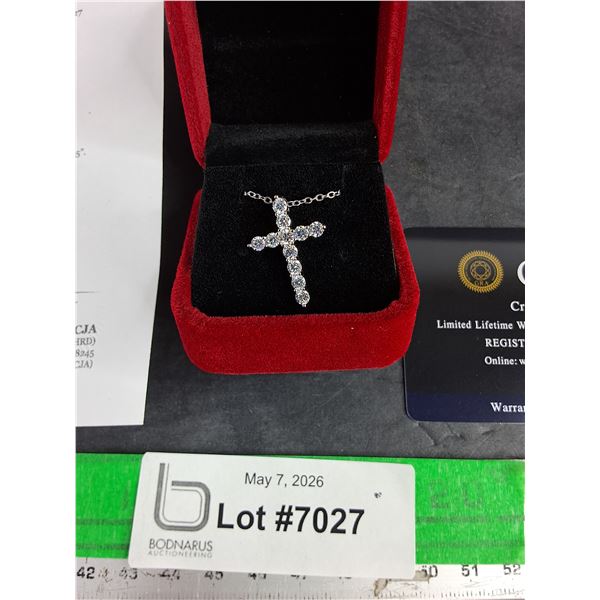 ^ 1.20 Ct GRA Certified Round Brilliant Cut Moissanite Stone Set In 925 Silver Pendant