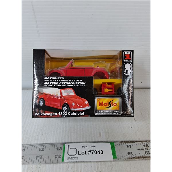 Motorized Volkswagen 1303 Cabriolet Assembly Kit- NIB, As Is