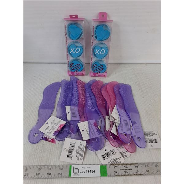 (2) Packs of Makeup Blender Sponge & Many Sugar Foot Files
