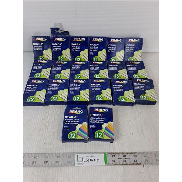 (20) Boxes of Prang Chalk - Assorted Colours & White