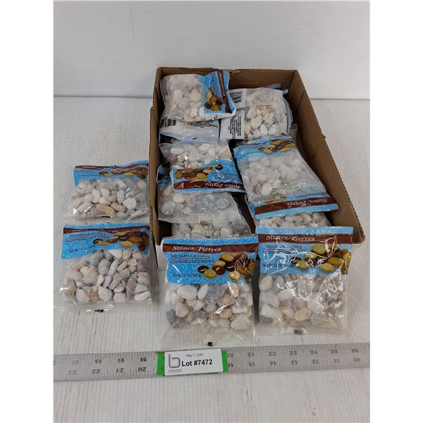 Box of Bags of Decorative Accents Stones