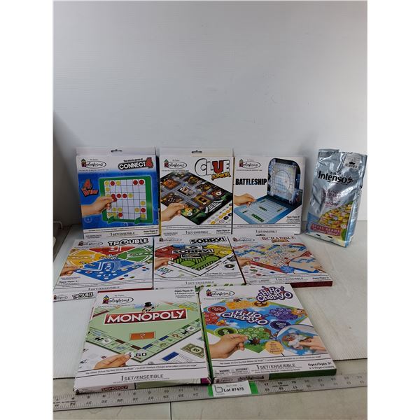 (8) Assorted Board Games & Bag of Coffee Bean - Opened