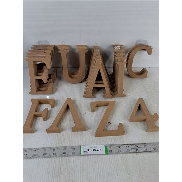 Assorted Letter Wooden Cutouts - As Is