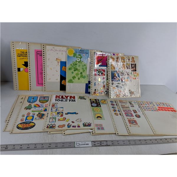 Various Homemade Book Pages - Birthdays, Sticker Sheets