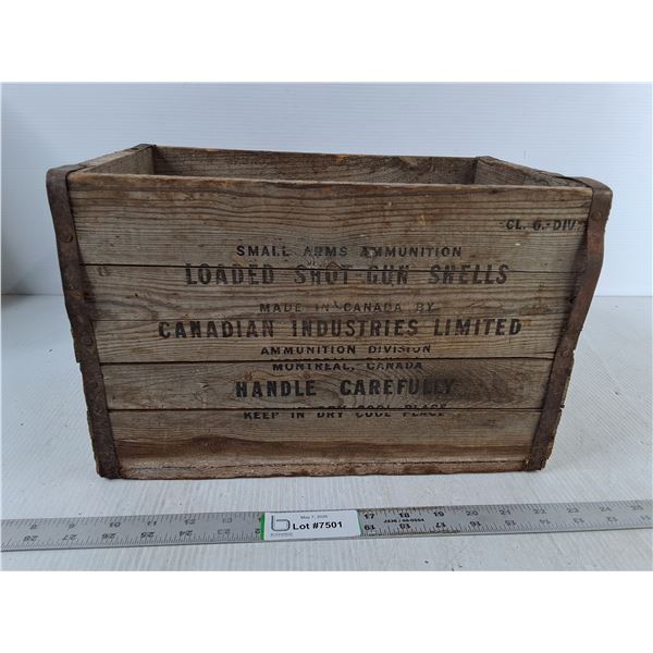 Vintage Wooden Crate- 14" x 10" x 9"