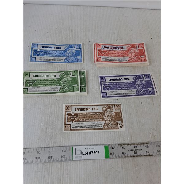 Assorted Canadian Tire Money - As Is