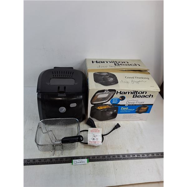 Hamilton Beach  Cool Touch Deep Fryer - Powers On, As Is - PICK UP