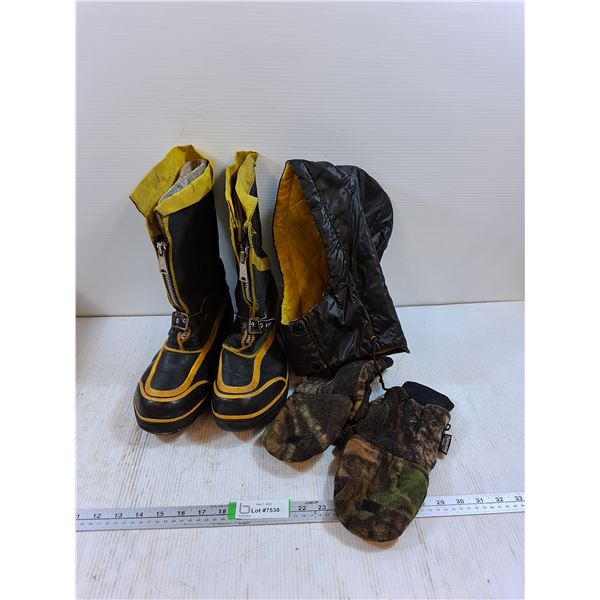 Hunting Boots - Size 11, Gloves, Hood Attachment