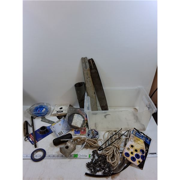 Steel Strapping, Airtag Dog Tag, (2) Jerry Can Multi-Packs, Welders Magnetic Ground Clamp, Tarp Eyel