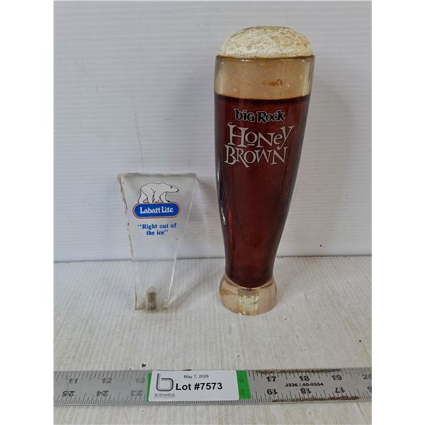 Labatt Lite Ice Berg Decor & Glass Big Rock Honey Brown Beer Decor