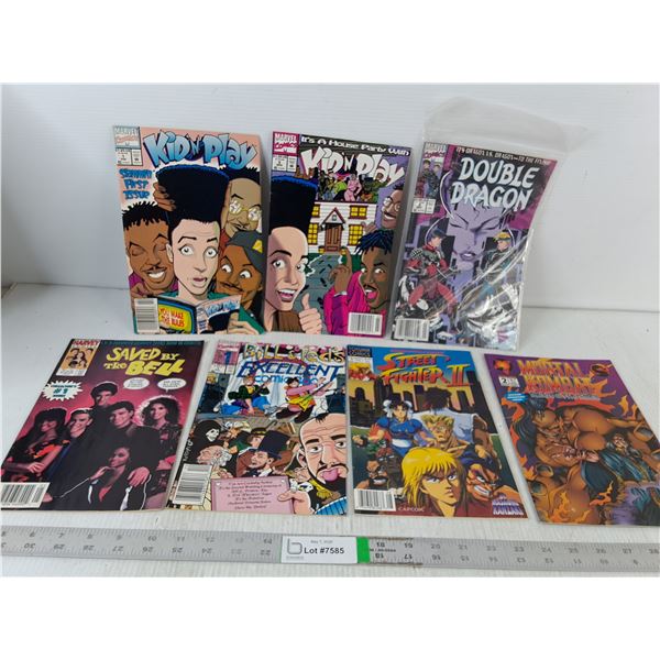 (7) Assorted Comic Books- Kid N Play, Double Dragon