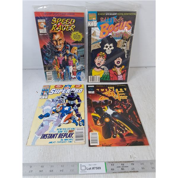 (4) Assorted Comic Books- Speed Racer, SuperPro