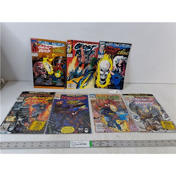 (7) Marvel Comic Books - Ghost Rider & Spider-man