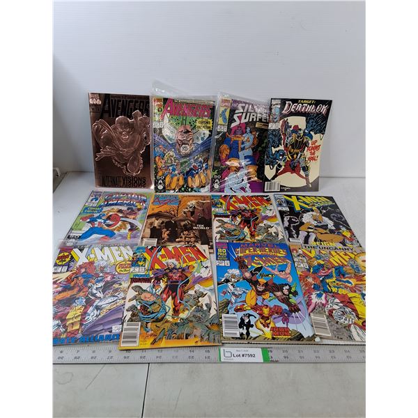 (12) Assorted Marvel Comic Books - Avengers, X-men, Captain America