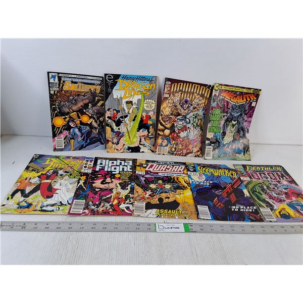 (9) Assorted Comic Books-  Dragon Lines, Alpha Flight, Sleepwalker