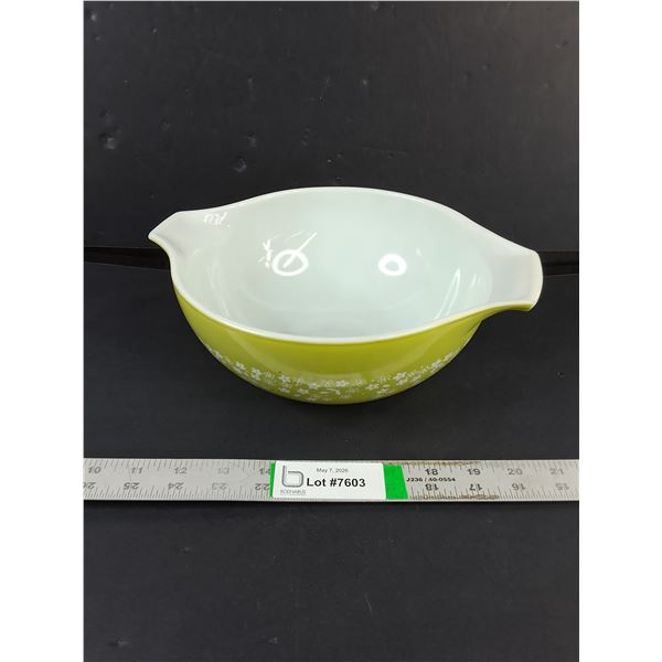 Vintage Pyrex Mixing Bowl- Spring Blossom Green Pattern