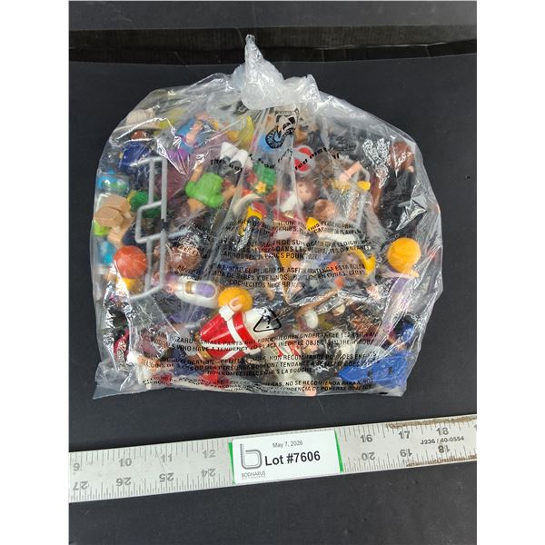Bag of Plastic Playmobil Toy Figurines