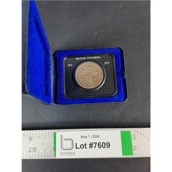 Vintage Canadian 1 Dollar Coin - 1971