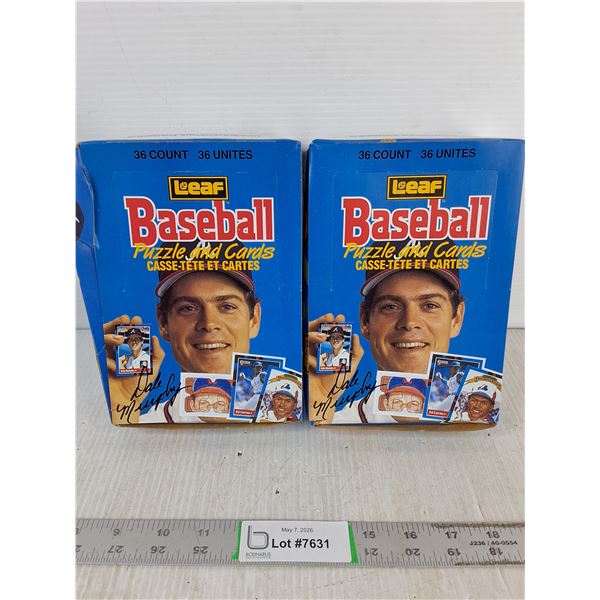 (2) Boxes of Baseball Puzzles and Cards- As Is