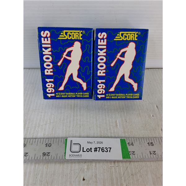 (2) Boxes of 1991 Rookies Baseball Cards