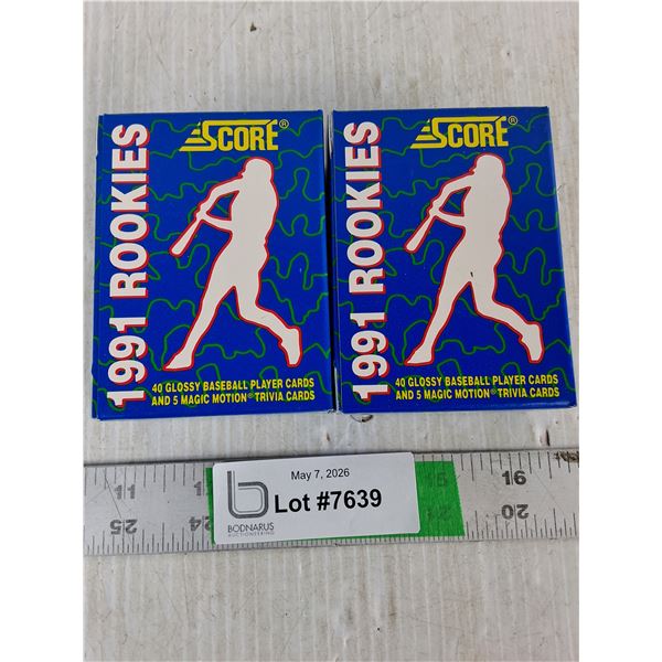 (2) Boxes of 1991 Rookie Baseball Cards - Player, Magic Motion & Trivia
