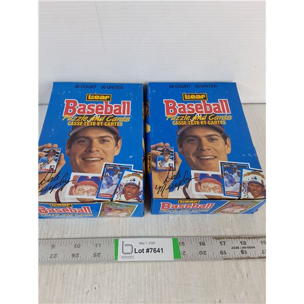 (2) Boxes of Baseball Puzzles & Cards- As Is