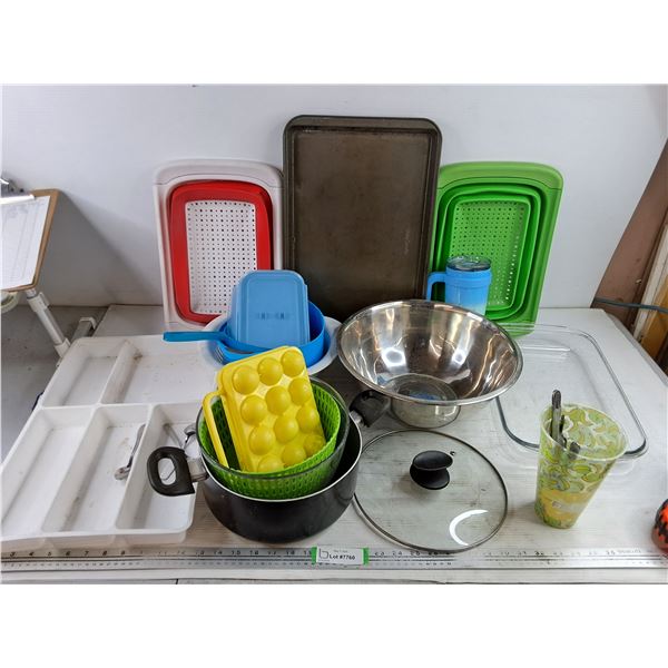 Stock Pot, Tumbler, Strainers, Cutlery Tray, Baking Pan, Cutlery, Misc - PICK UP