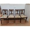 Image 1 : *(4) Wooden Cushioned Chairs 34.5" Tall- Cannot Ship