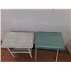 Image 2 : *Plastic Folding Side Table with Metal Legs 25" Tall & Rattan Side Table/Magazine Rack- Cannot Ship
