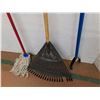 Image 2 : Telescopic Handle 93.5" Tall, Rake, Mop & Grabber- Cannot Ship