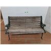Image 1 : *Wooden & Cast Iron Outdoor Bench- Requires Repair 50" Long x 27.5" Tall, Cannot Ship