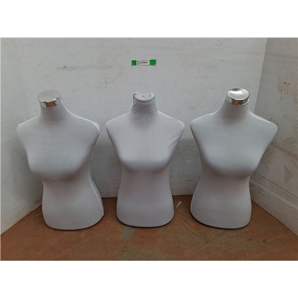 *(3) Plastic Female Mannequins Up to 27.5"- Cannot Ship