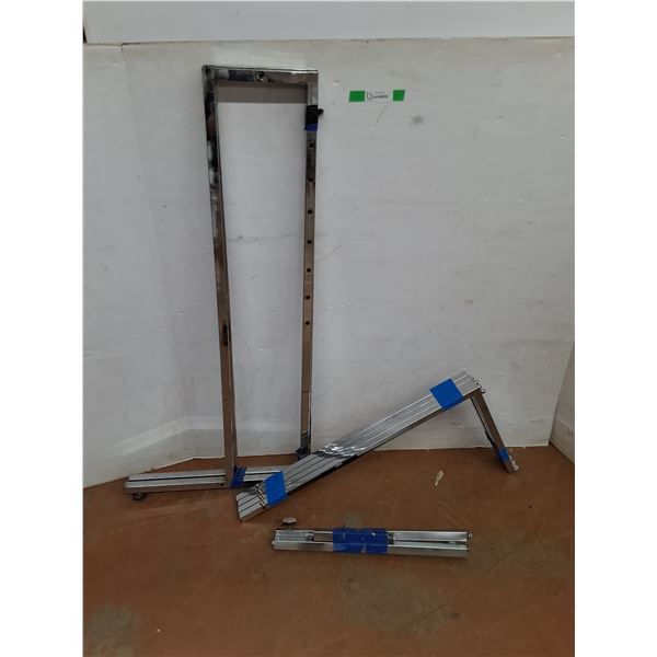 *Adjustable Four Piece Metal Display Rack Up to 72"-Assembly Req'd,  Cannot Ship