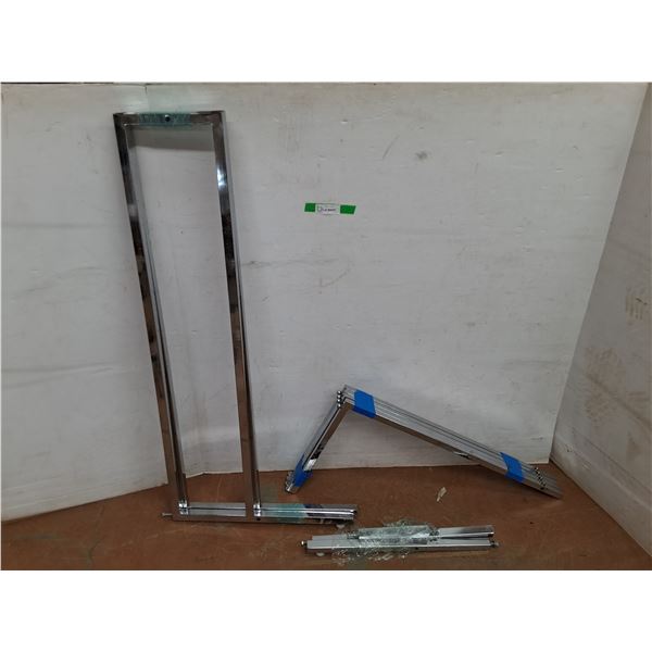 *Adjustable Four Piece Metal Display Rack Up to 72"-Assembly Req'd,  Cannot Ship
