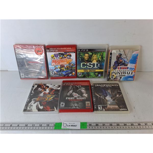 (7) PS3 Games- CSI, Transformers, Fight Night, Misc.