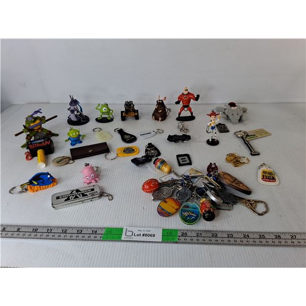 Keychains- The Incredibles, Monsters Inc., TMNT, Misc.