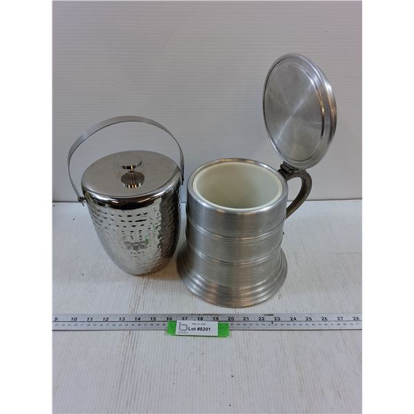 (2) Ice Buckets-  Metal and Plastic Lining