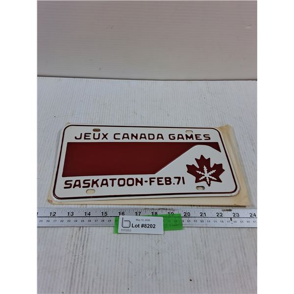 Jeux Canada Games License Plate - Feb 71