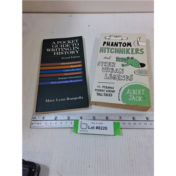 (2) Books: Phantom Hitchhikers & Pocket Guide to Writing In History