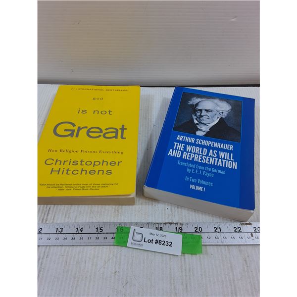 (2) Books: God is Not Great, The World as Will & Presentation