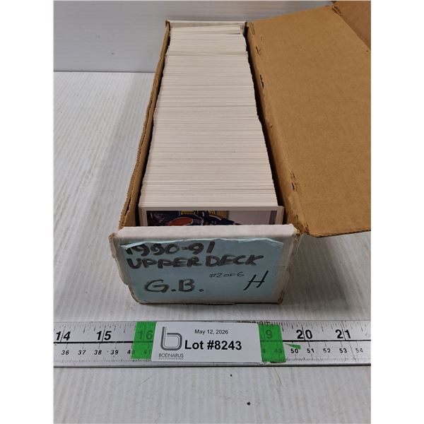 Box of 1990-91 Upper Deck Hockey Cards-lots of duplicates