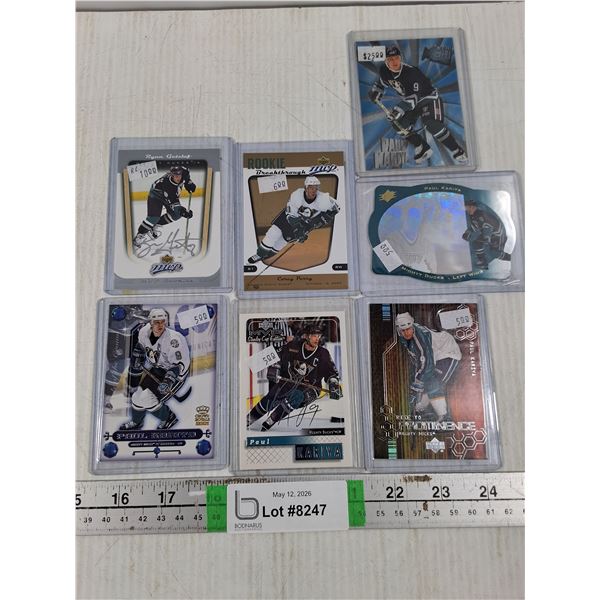 (5) Paul Kariya,(1) Ryan Getzlaf,(1) Corey Perry Hockey Cards-cannot authenticate