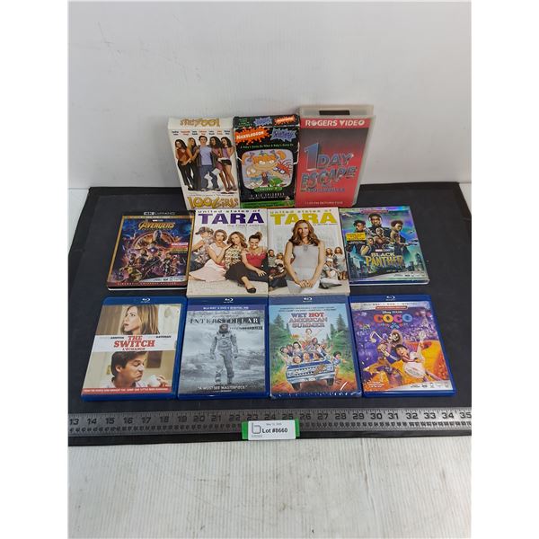(11) DVD & VHS Movies - Some Sealed (Avengers, Interstellar, Black Panther)