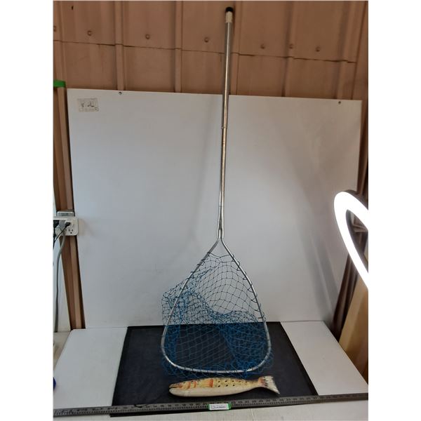 * Fishing Net - 56" Length w/Decorative Wooden Fish - PICK UP ONLY